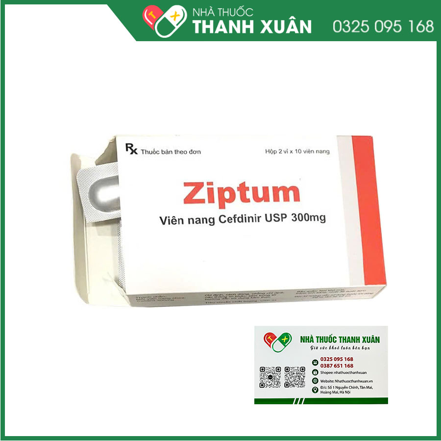 Ziptum điều trị viêm phổi, nhiễm khuẩn đường hô hấp, nhiễm khuẩn da và mô mềm